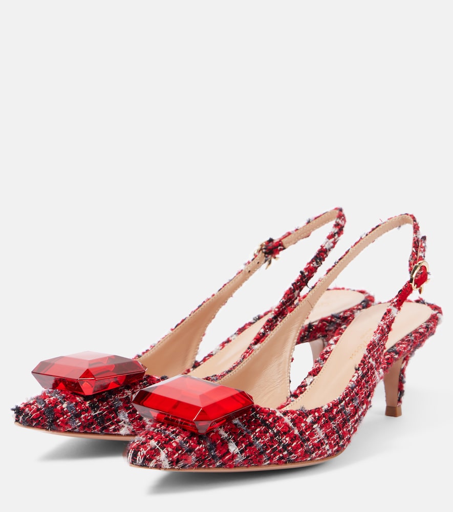  Gianvito Rossi Gianvito Rossi Slingback-pumps Jaipur Aus Bouclé 