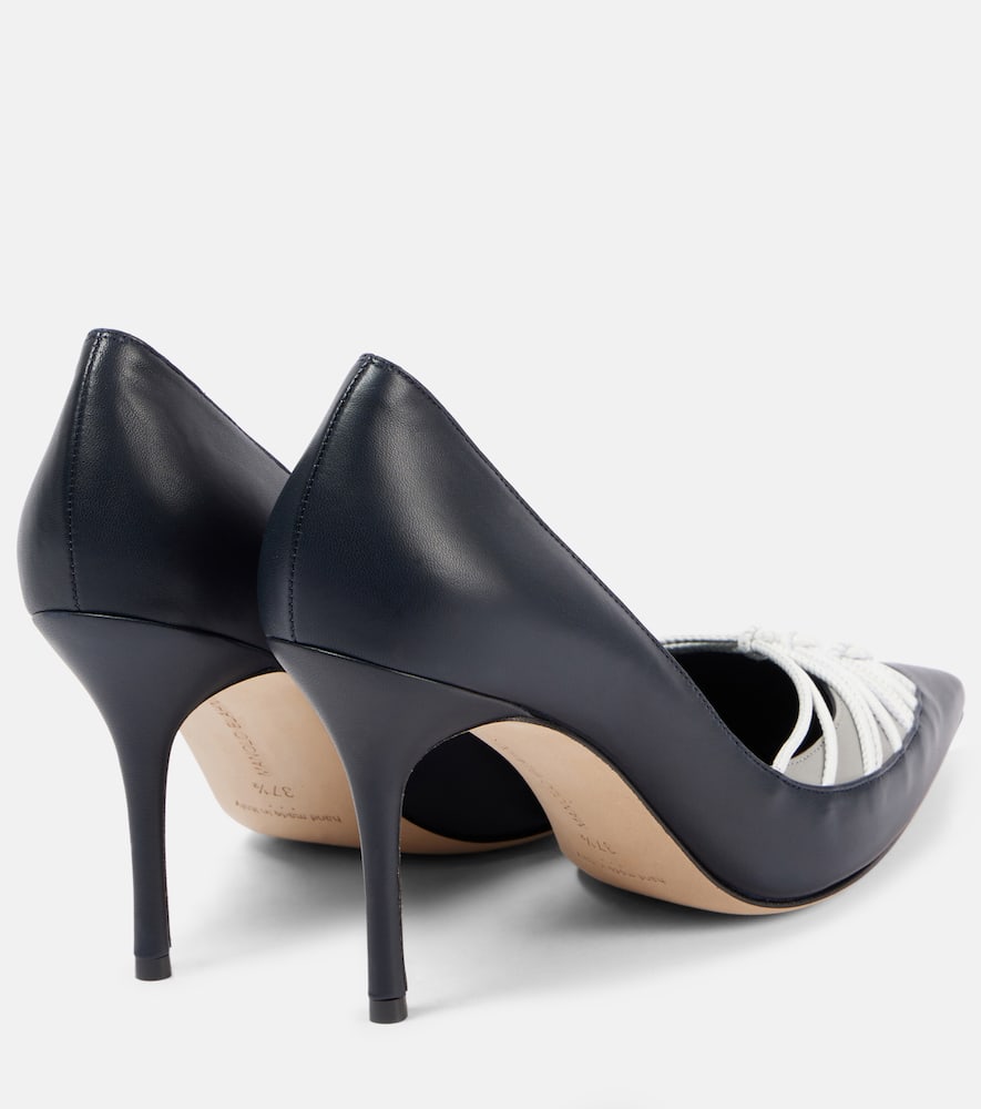 Manolo Blahnik Pumps Mareta 90 Aus Leder In Braun