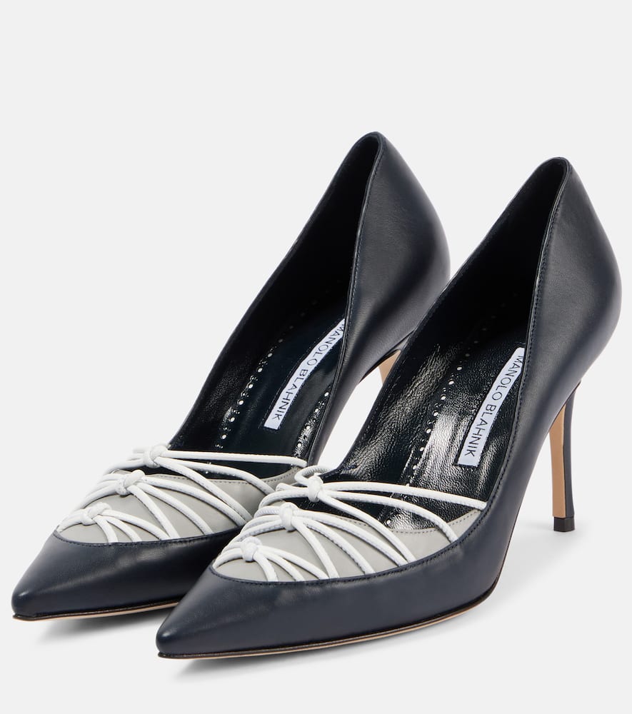 Manolo Blahnik Pumps Mareta 90 Aus Leder In Braun