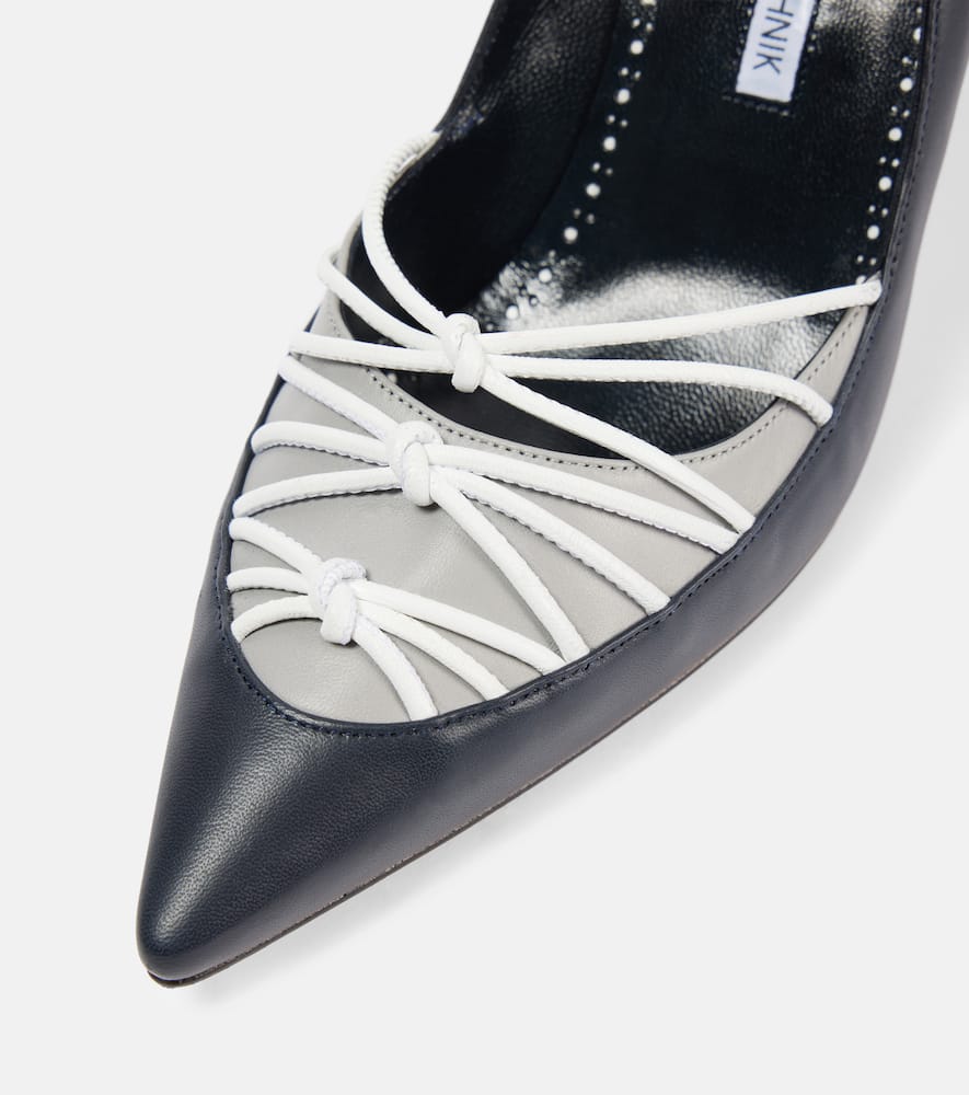 Manolo Blahnik Pumps Mareta 90 Aus Leder In Braun