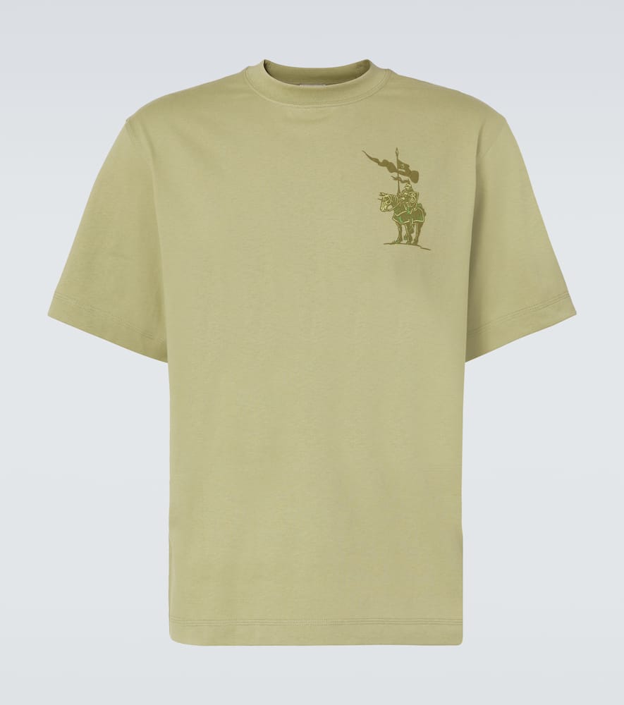 Burberry Flagpole Knight Cotton T-shirt In Green