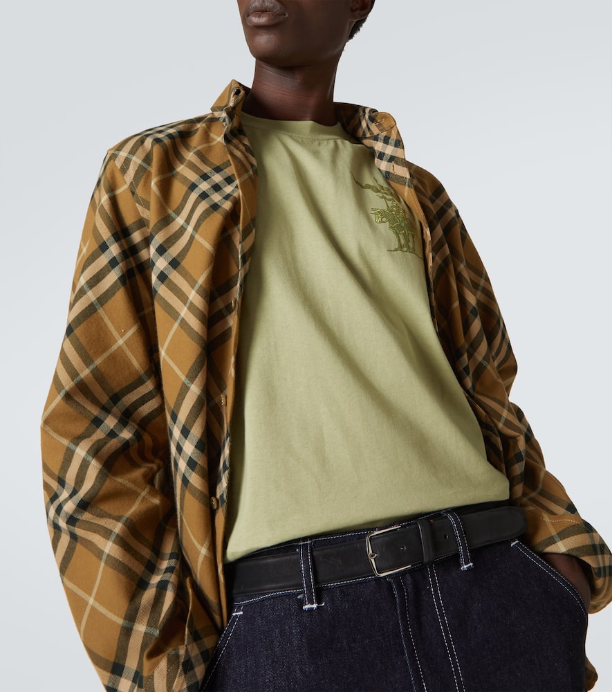 Burberry Flagpole Knight Cotton T-shirt In Green