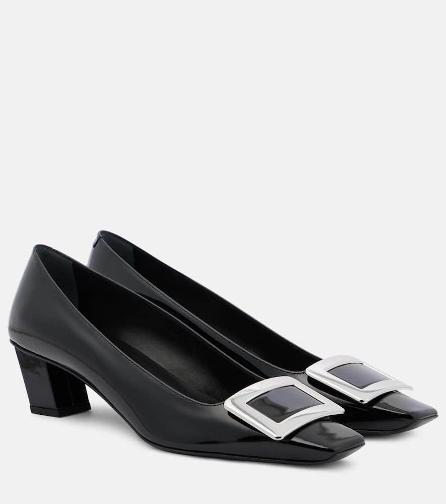 ROGER VIVIER BELLE VIVIER 45 PATENT LEATHER PUMPS