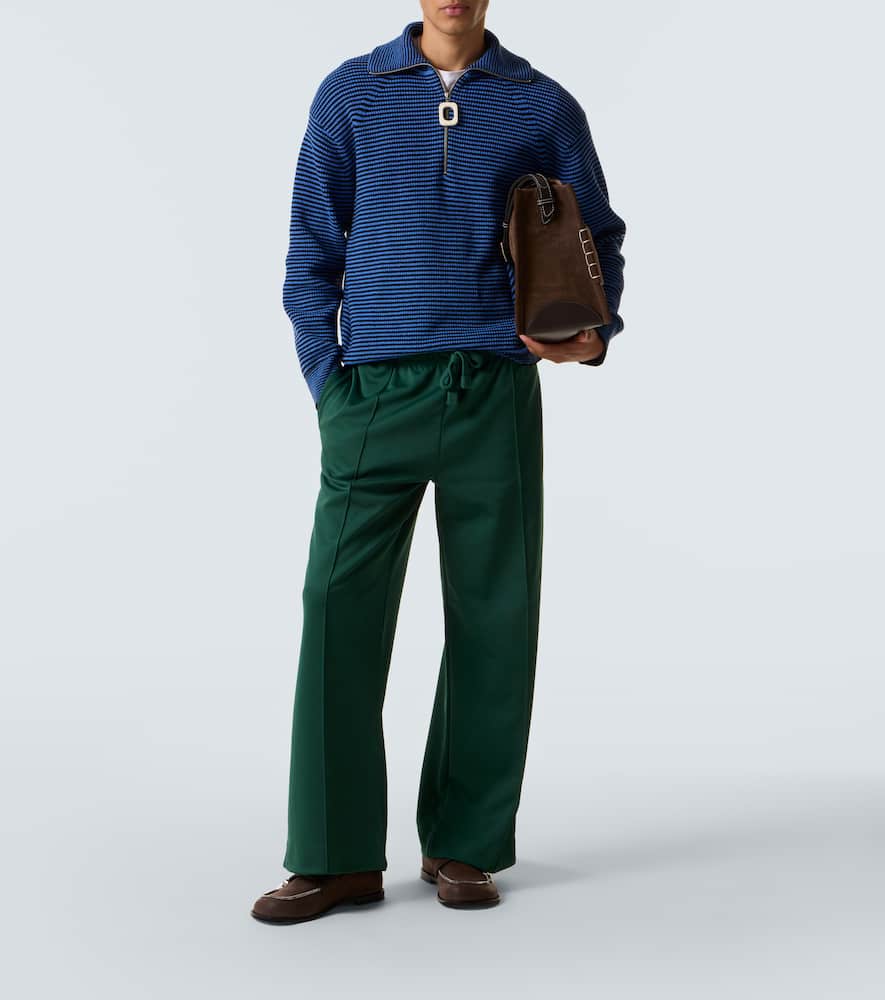 Jw Anderson Half Zip Sweater Sweaters And Cardigans Multicolor In Blue