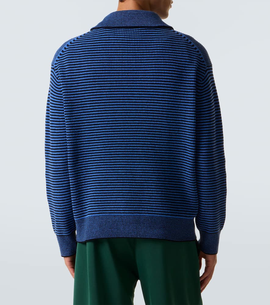 Jw Anderson Half Zip Sweater Sweaters And Cardigans Multicolor In Blue