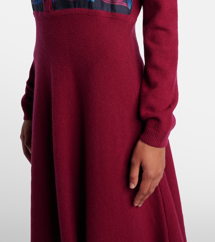  Etro Etro Hemdblusenkleid Aus Seide, Wolle Und Kaschmir 