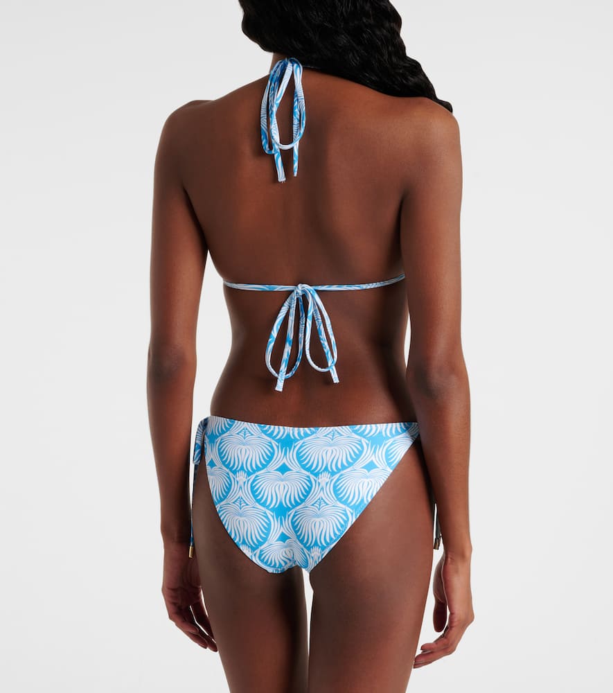Melissa Odabash Cancun Printed Bikini Top In Blue