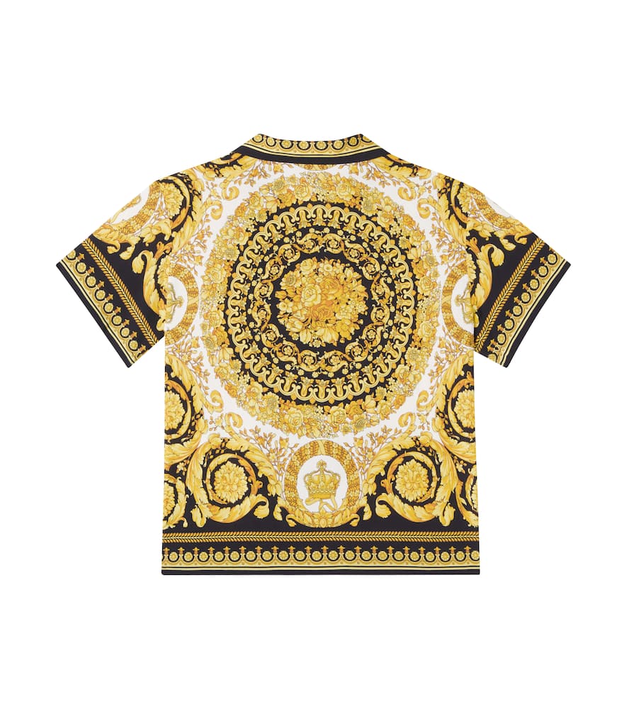 Versace Barocco Shirt In Yellow