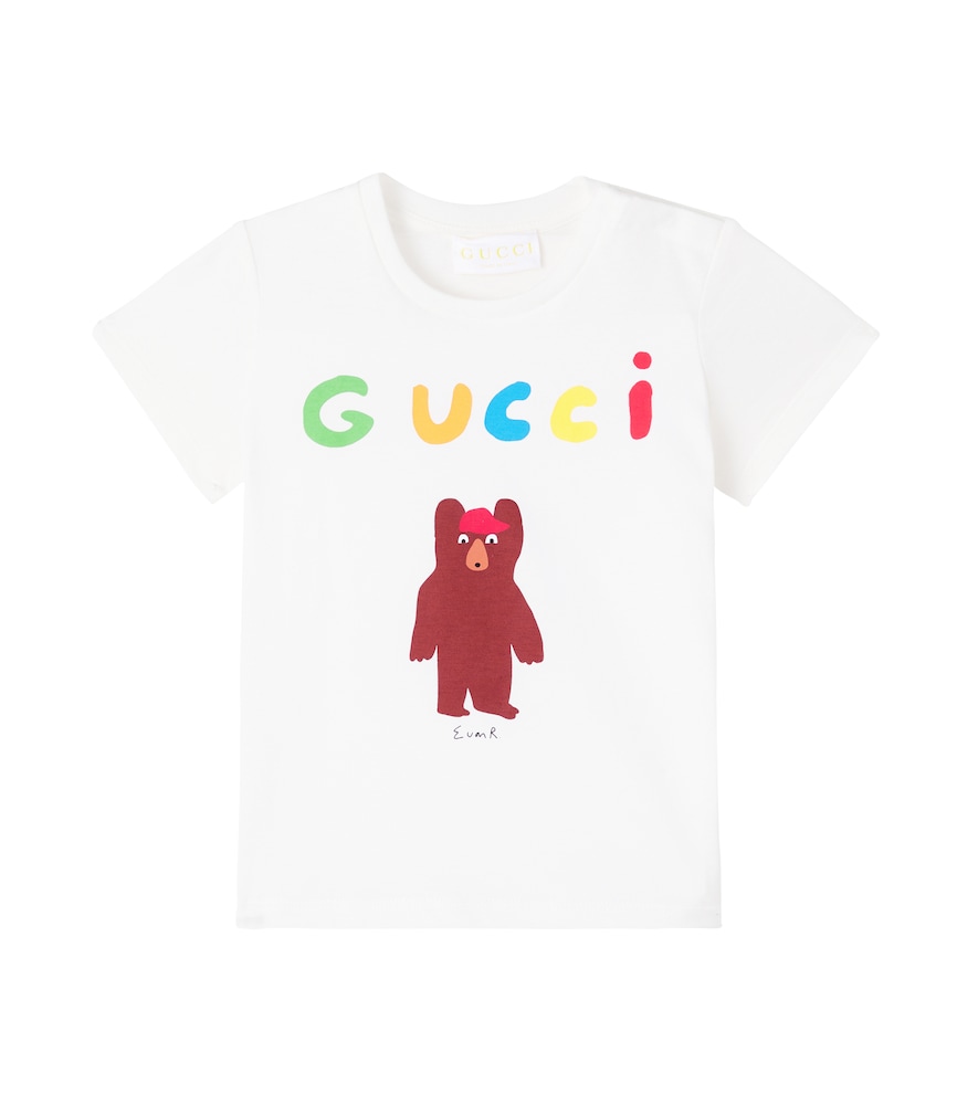 Gucci Kids Logo printed cotton jersey T-shirt