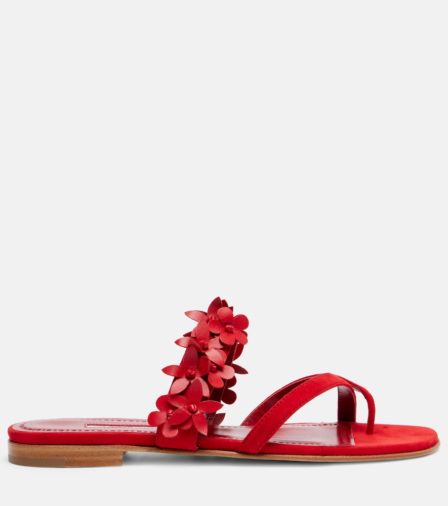  Manolo Blahnik Manolo Blahnik Sandalen Fiosa Aus Veloursleder 