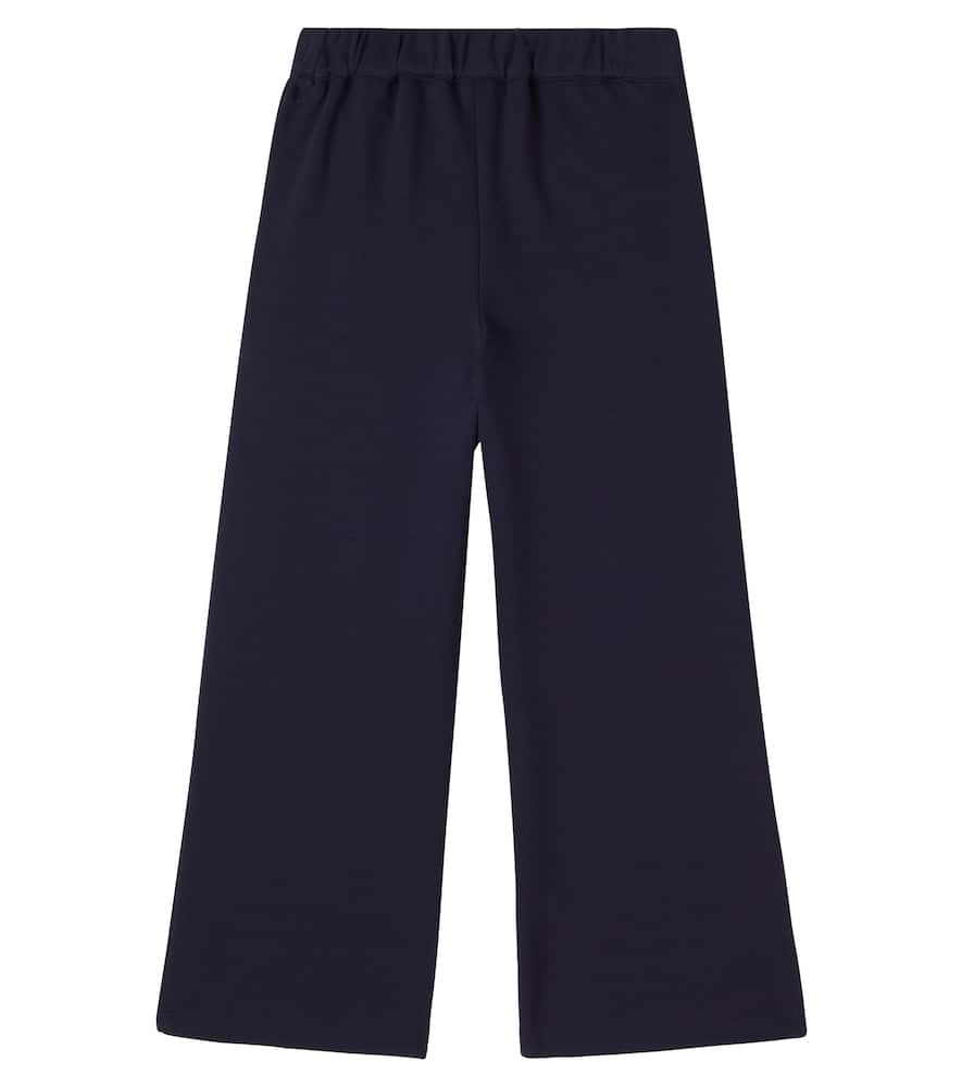 Chloé Kids Logo Wide-leg Pants In Black