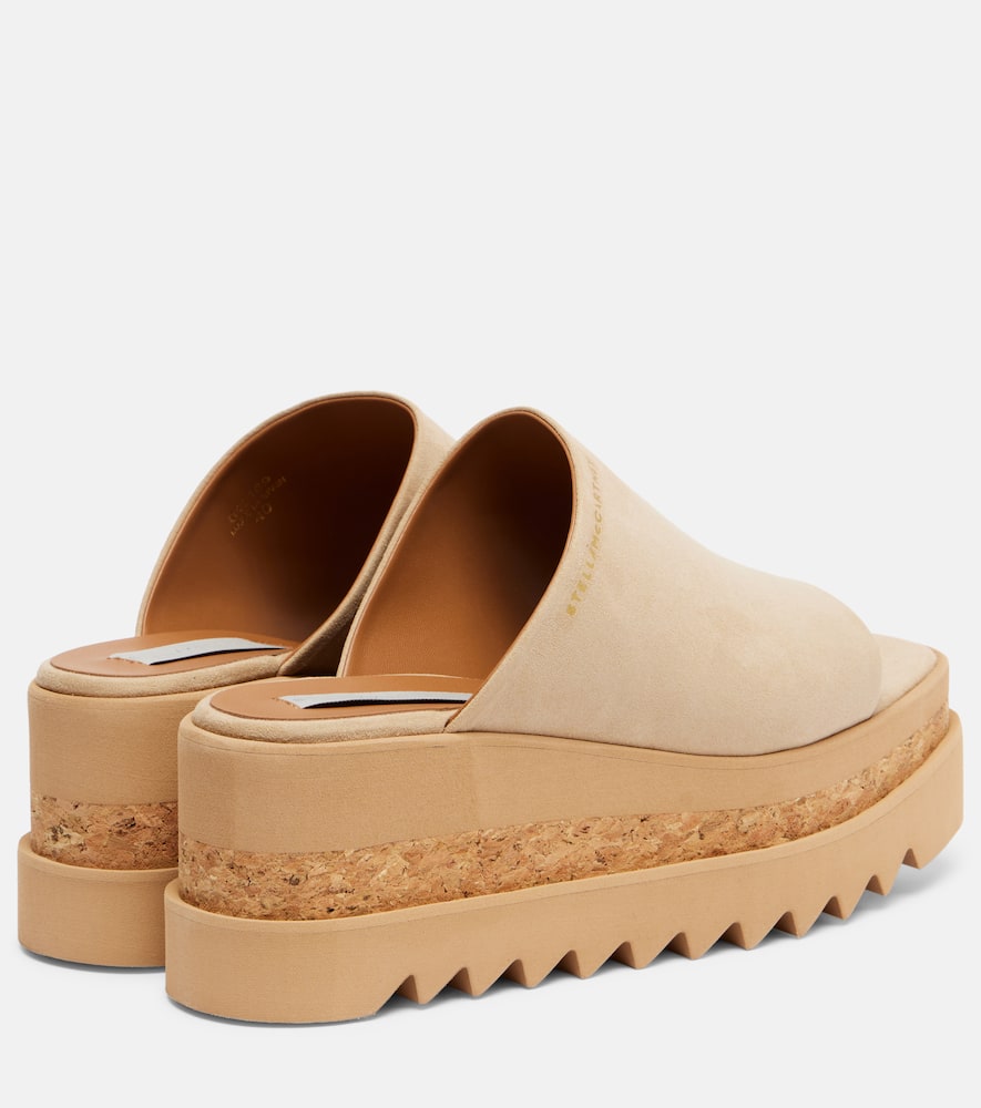 Stella Mccartney Sneakelyse Alter Suede Platform Sandals Desert