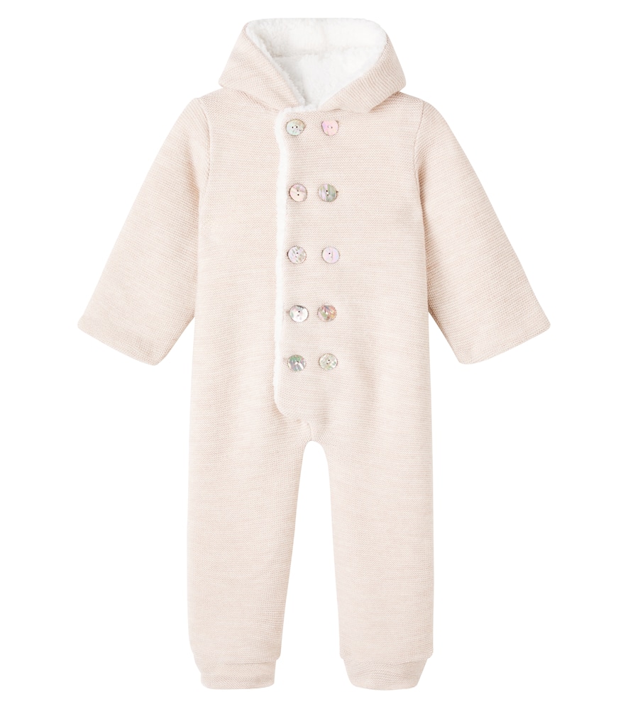 La Coqueta Baby Alejo Wool Snowsuit In Neutral