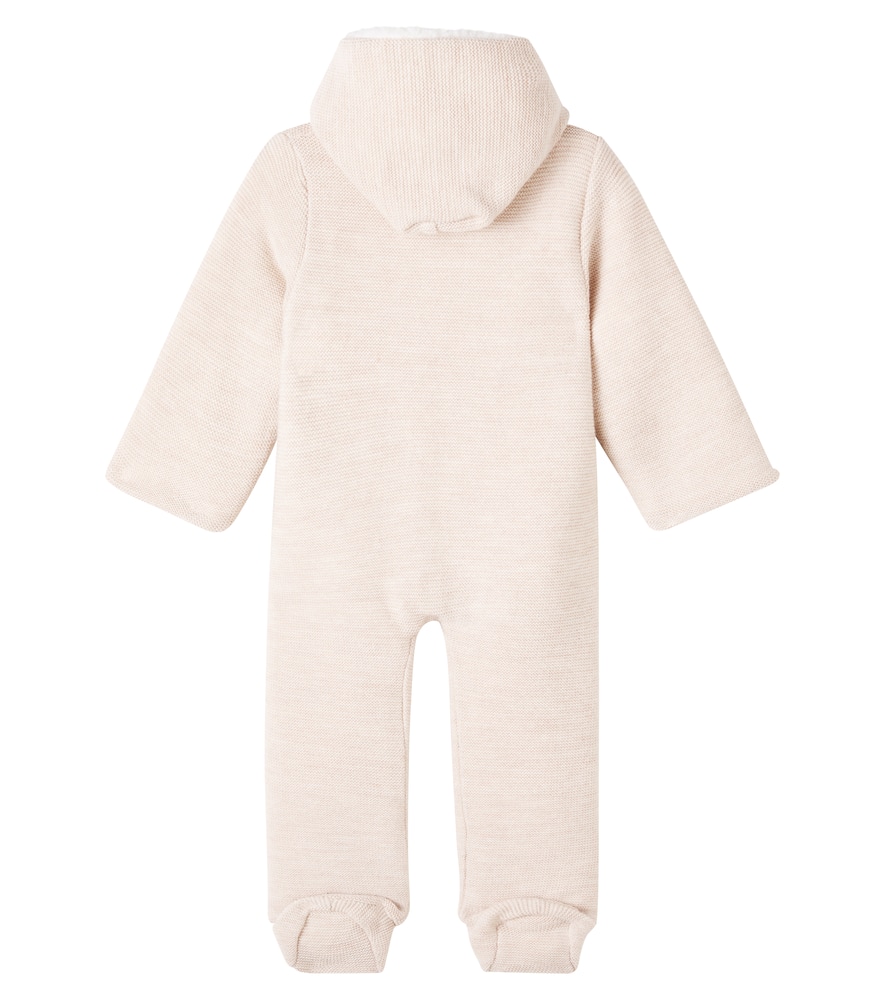 La Coqueta Baby Alejo Wool Snowsuit In Neutral