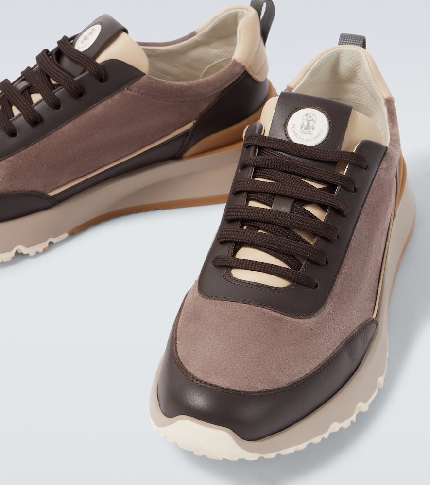  Brunello Cucinelli Brunello Cucinelli Sneakers Aus Veloursleder Und Leder 