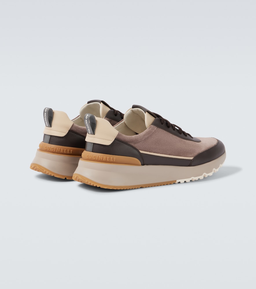  Brunello Cucinelli Brunello Cucinelli Sneakers Aus Veloursleder Und Leder 