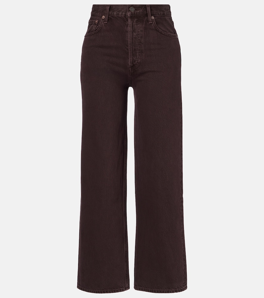 Agolde Women's Brown Ren Crop High-Rise Wide-Leg Jeans Size 28 - Mytheresa
