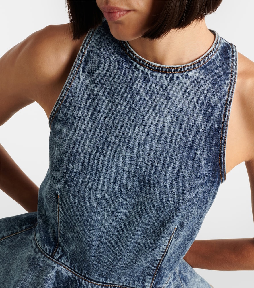  Alaia Alaia Peplum Denim Top 