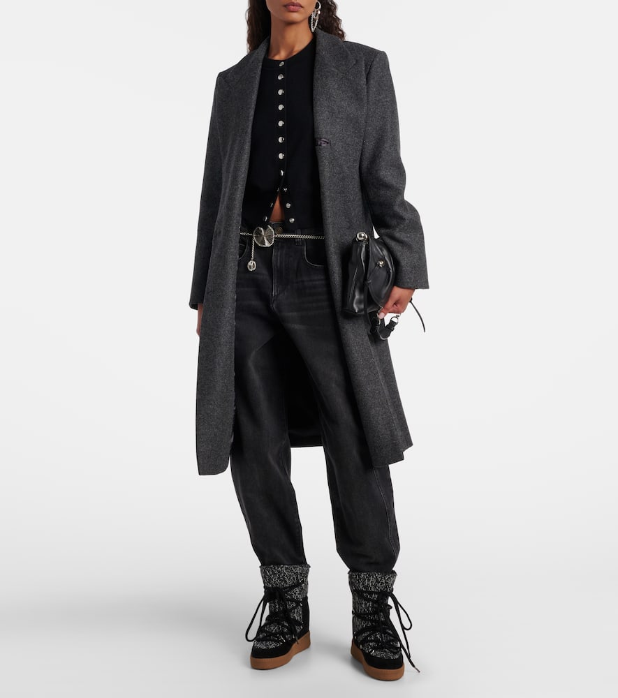 Isabel Marant Suede-trimmed Snow Boots In Black