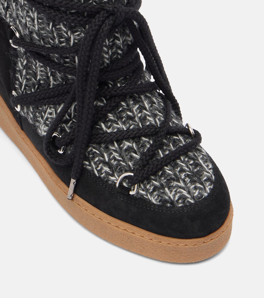 Isabel Marant Suede-trimmed Snow Boots In Black
