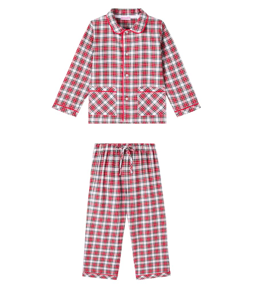 La Coqueta Checked Cotton Pajamas In Multi
