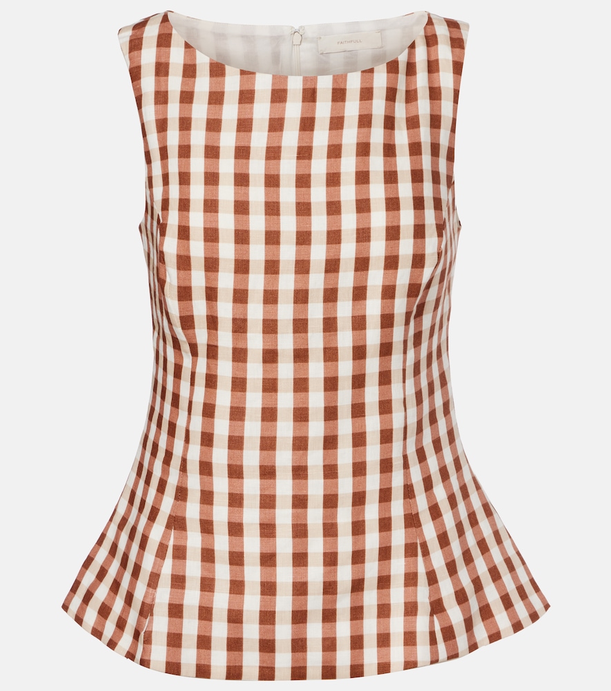 Faithfull Top Ana en lin carreaux vichy 120 €