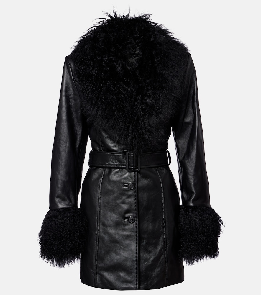 Nili Lotan Sefa belted leather jacket