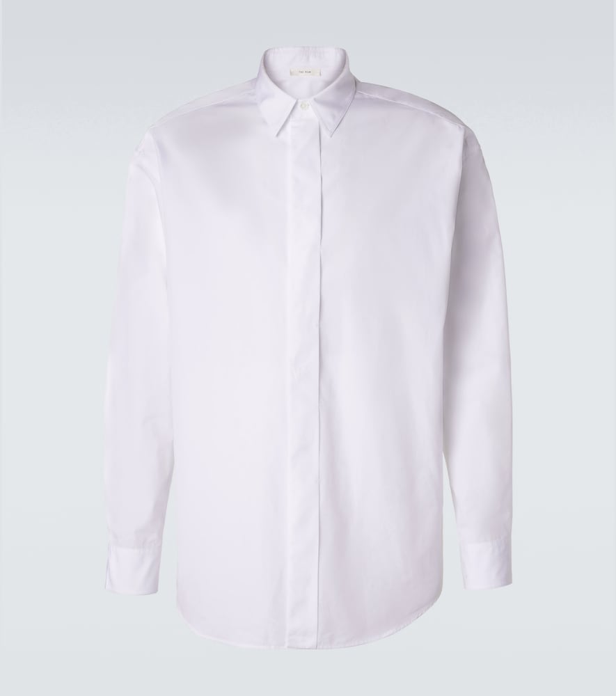 The Row Men's White Nilo Cotton Poplin Shirt Uk Size 16,5