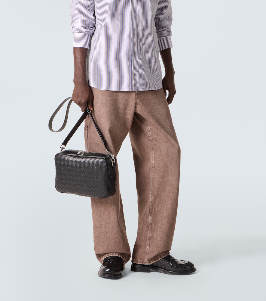 Intrecciato Leather Camera Bag