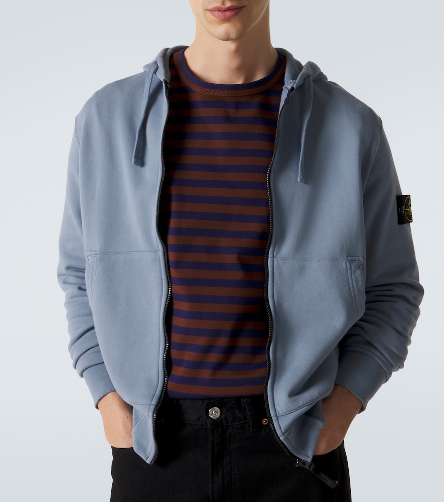  Stone Island Stone Island Kapuzenjacke Aus Baumwoll-jersey 