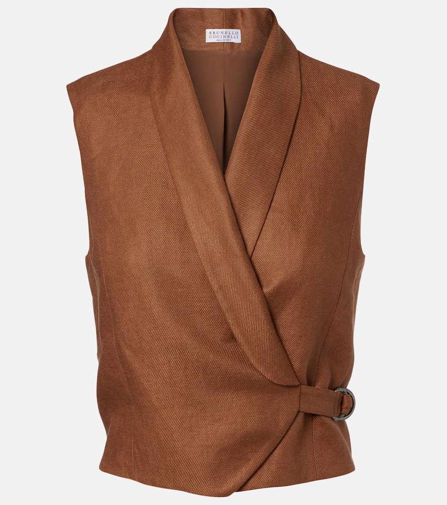 Gilet Monili in lino