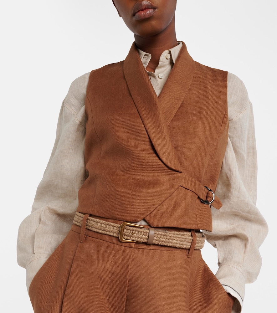  Brunello Cucinelli Brunello Cucinelli Weste Monili Aus Leinen 