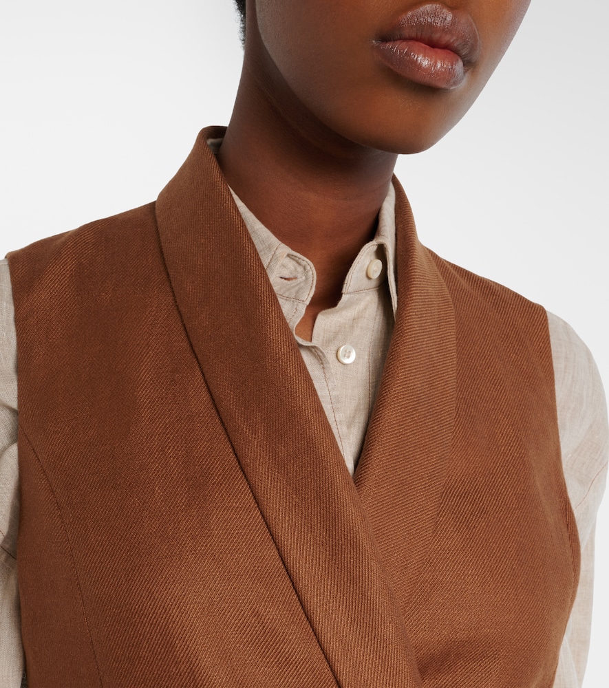  Brunello Cucinelli Brunello Cucinelli Weste Monili Aus Leinen 