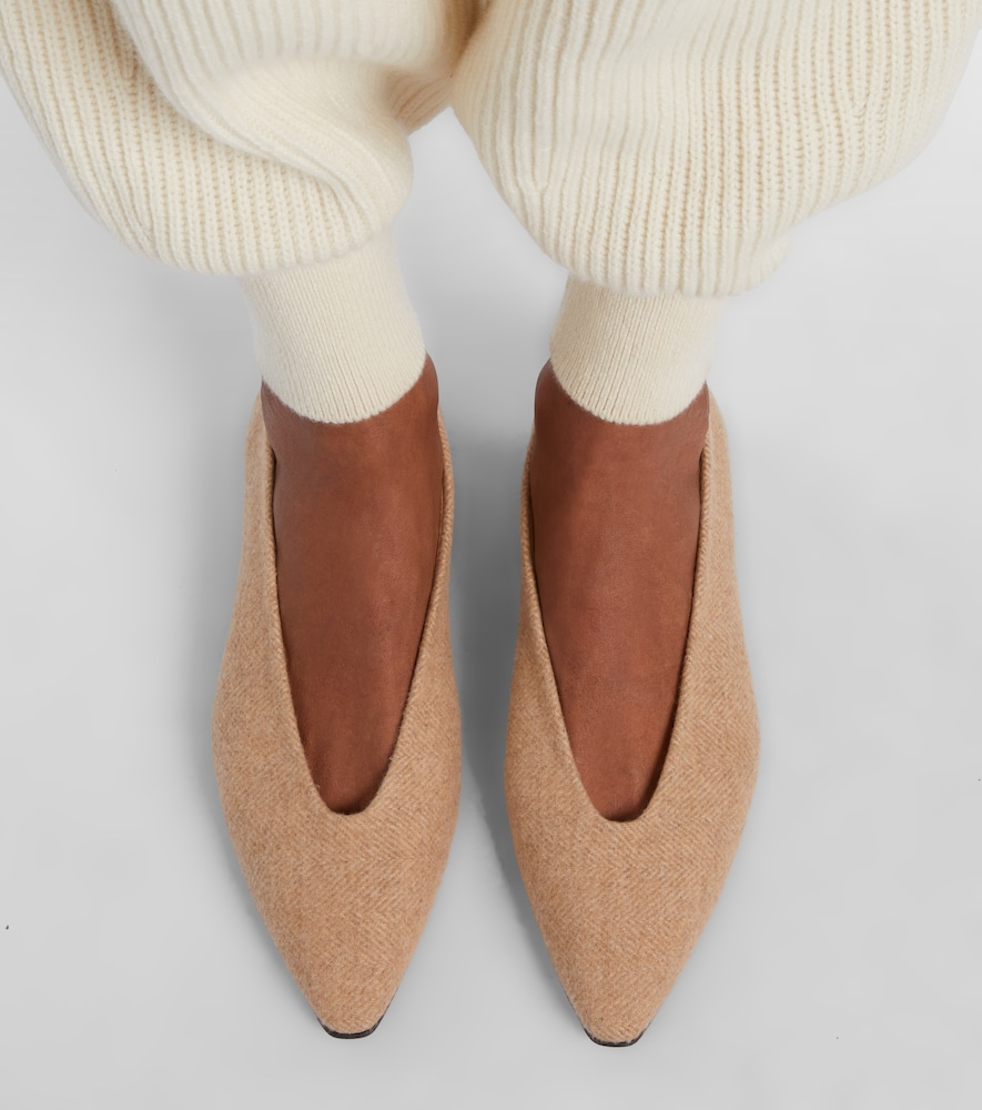 Loro Piana Rebecca herringbone ballet flats