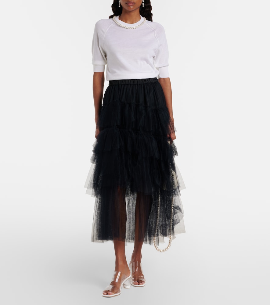  Simone Rocha Simone Rocha Verziertes Top Aus Wolle Und Seide 