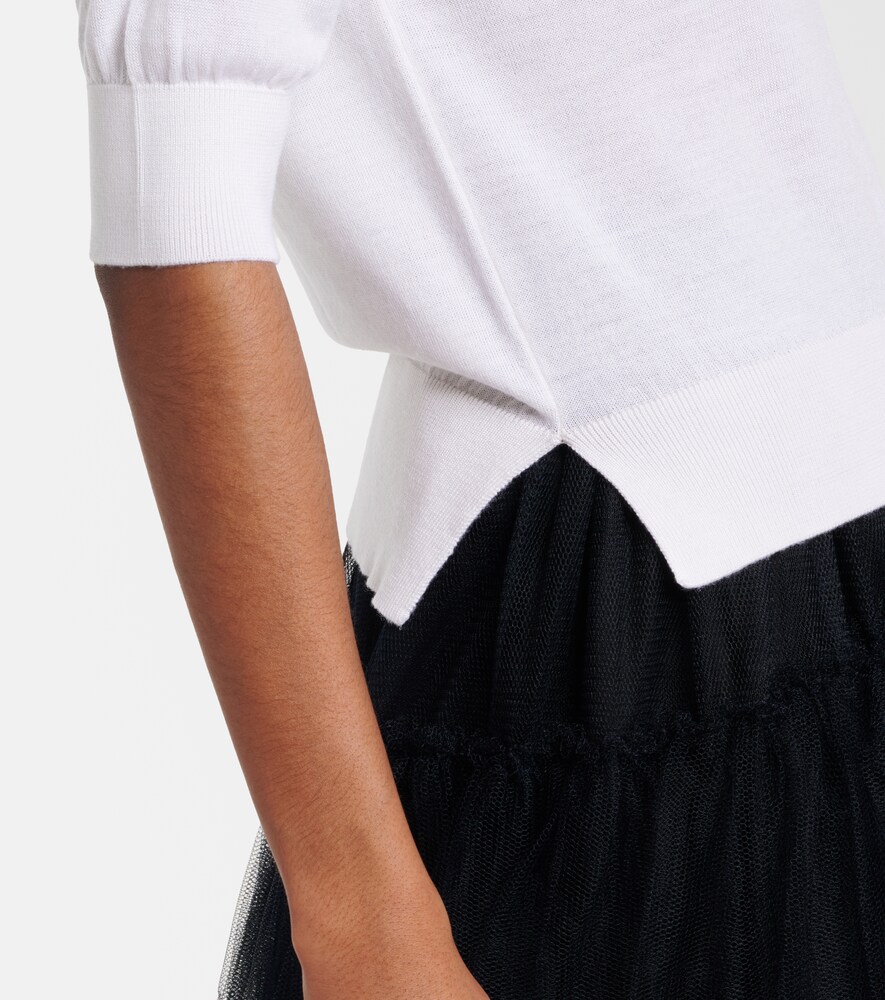  Simone Rocha Simone Rocha Verziertes Top Aus Wolle Und Seide 