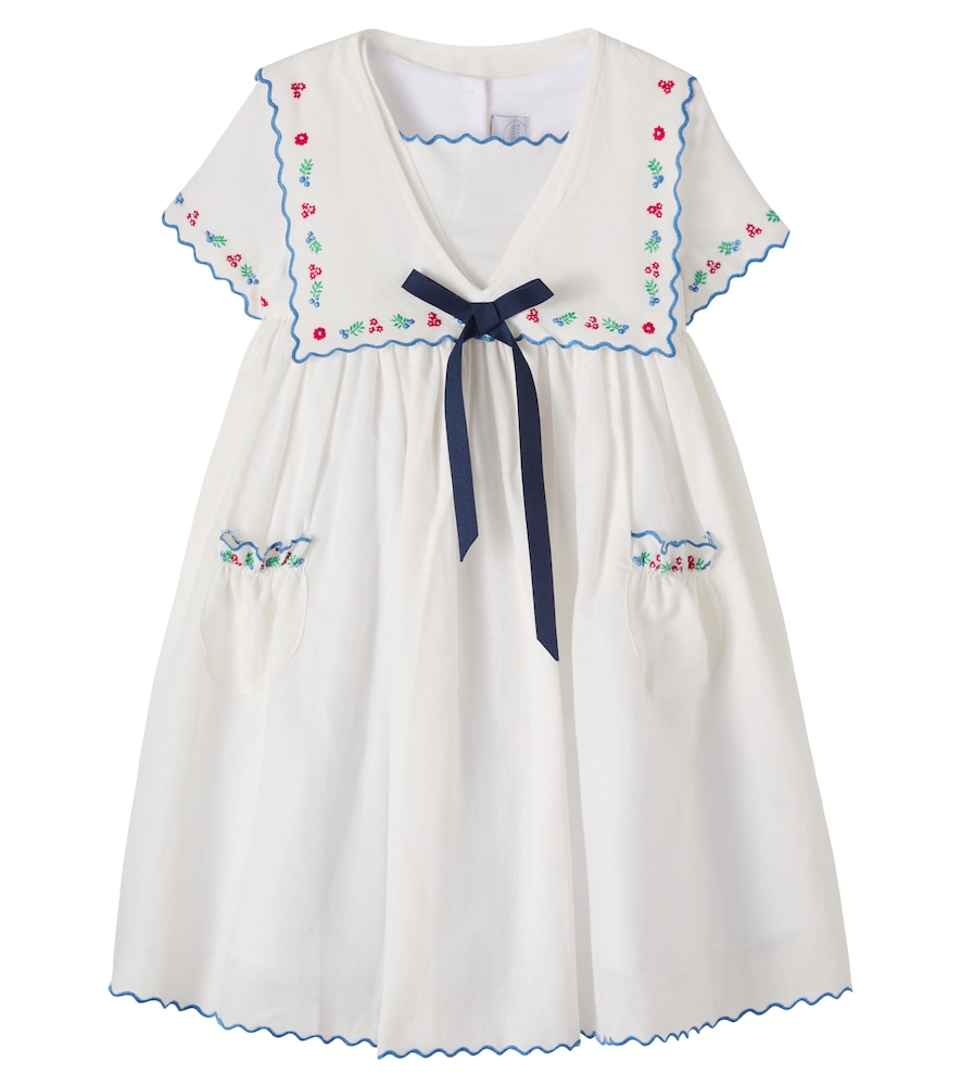 Pepa London Embroidered Linen and Cotton Dress