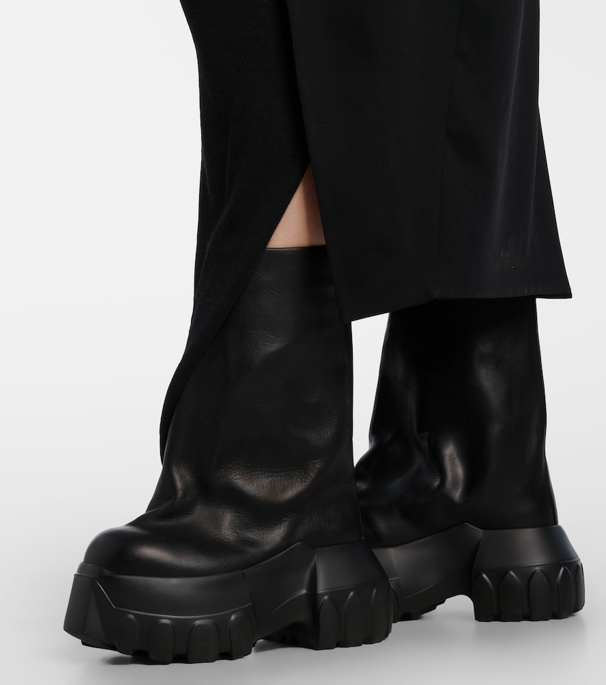 Rick Owens Mega Tractor leather mid-calf boots