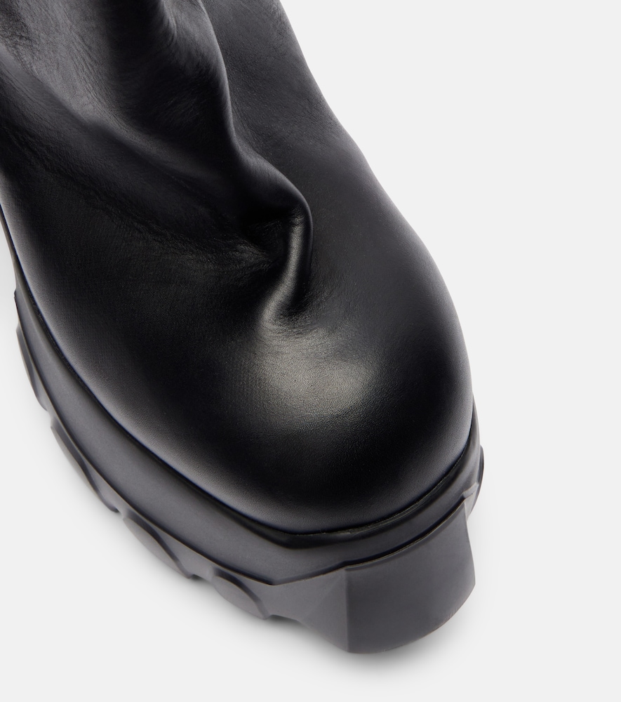  Rick Owens Rick Owens Mega Tractor Leather Mid-calf Boots 