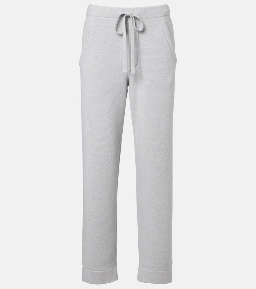 God's True Cashmere Cashmere straight pants with rose quartz