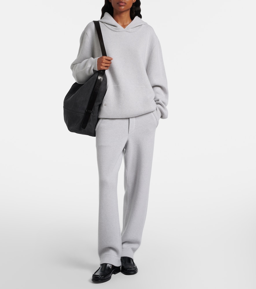 God's True Cashmere Cashmere straight pants with rose quartz