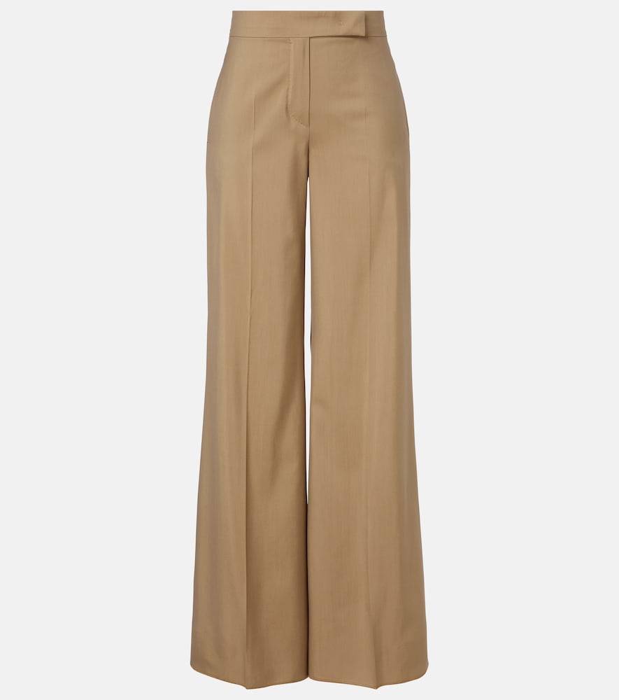 Max Mara Bronte Wool and Silk Wide Leg Pants