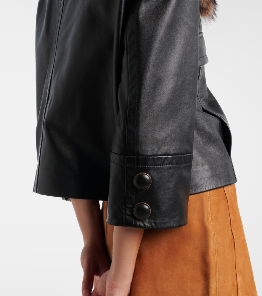 Chloé Shearling-Trimmed Jacket