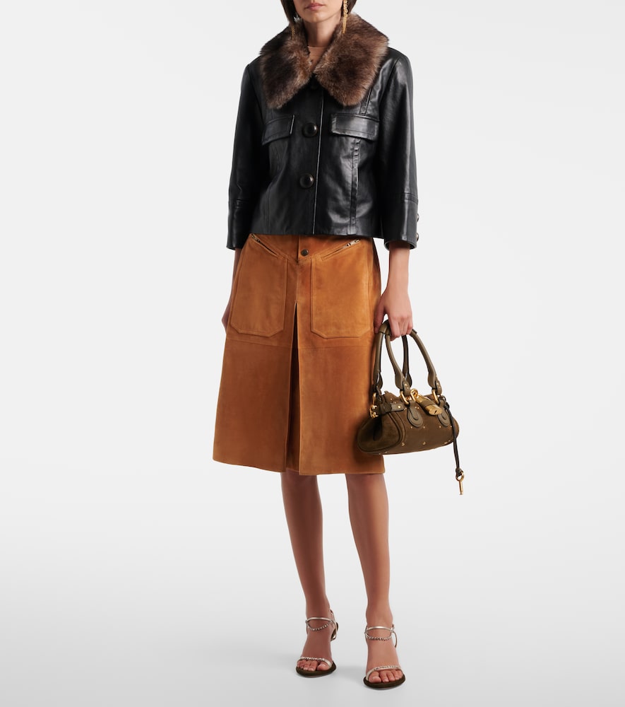 Chloé Shearling-Trimmed Jacket