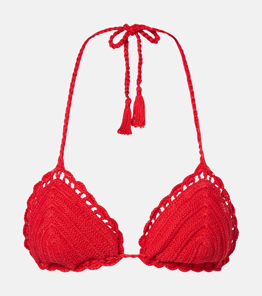 Anna Kosturova Crochet cotton bikini top