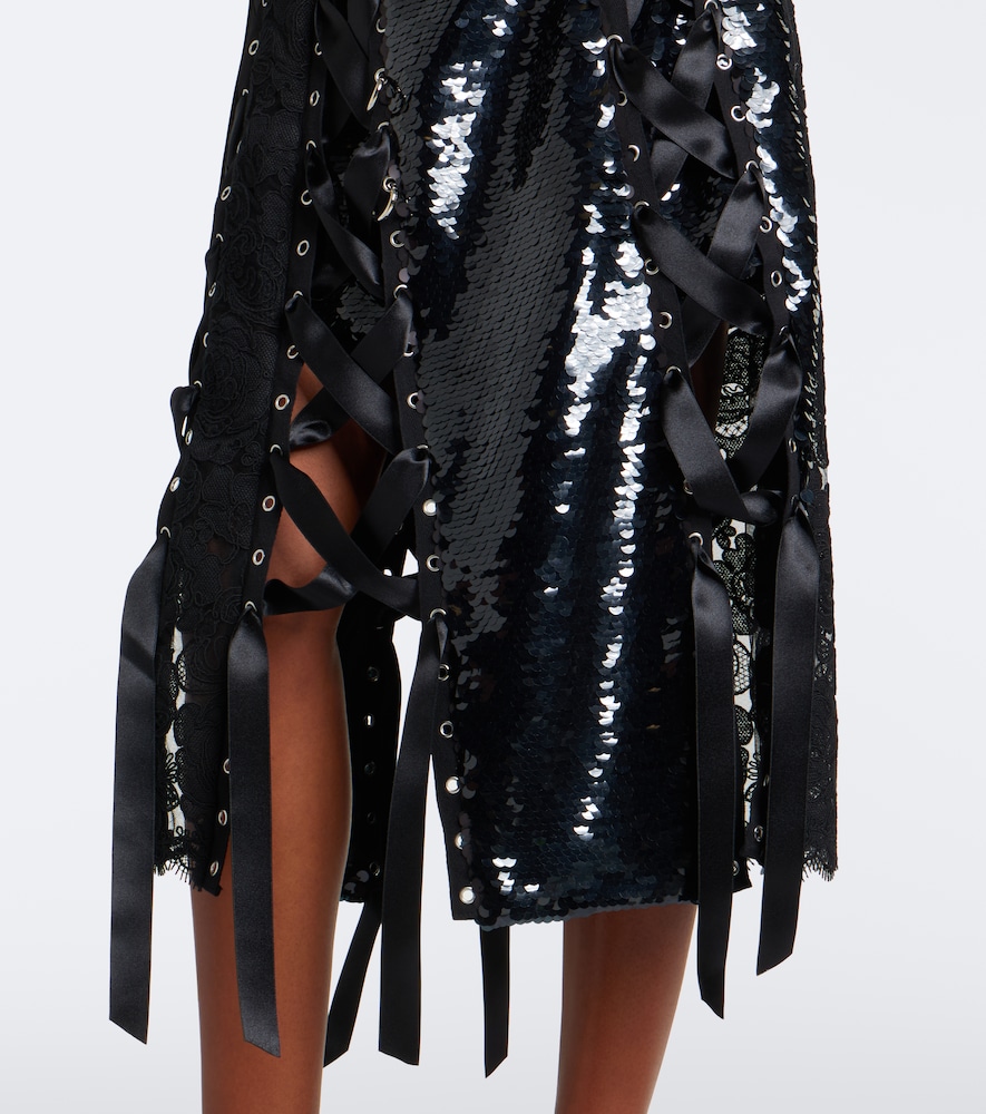 Patchwork Sequined Lace Midi
