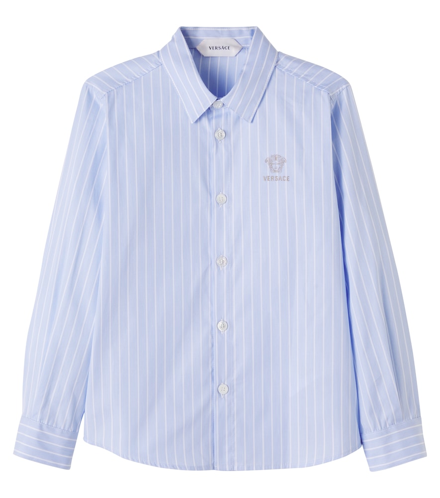 Camicia Medusa in popeline di cotone a righe