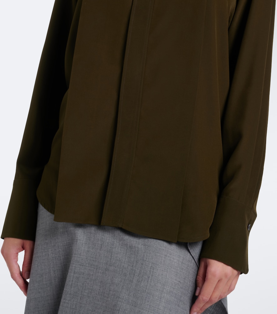 Cutout Silk Crêpe De Chine Blouse