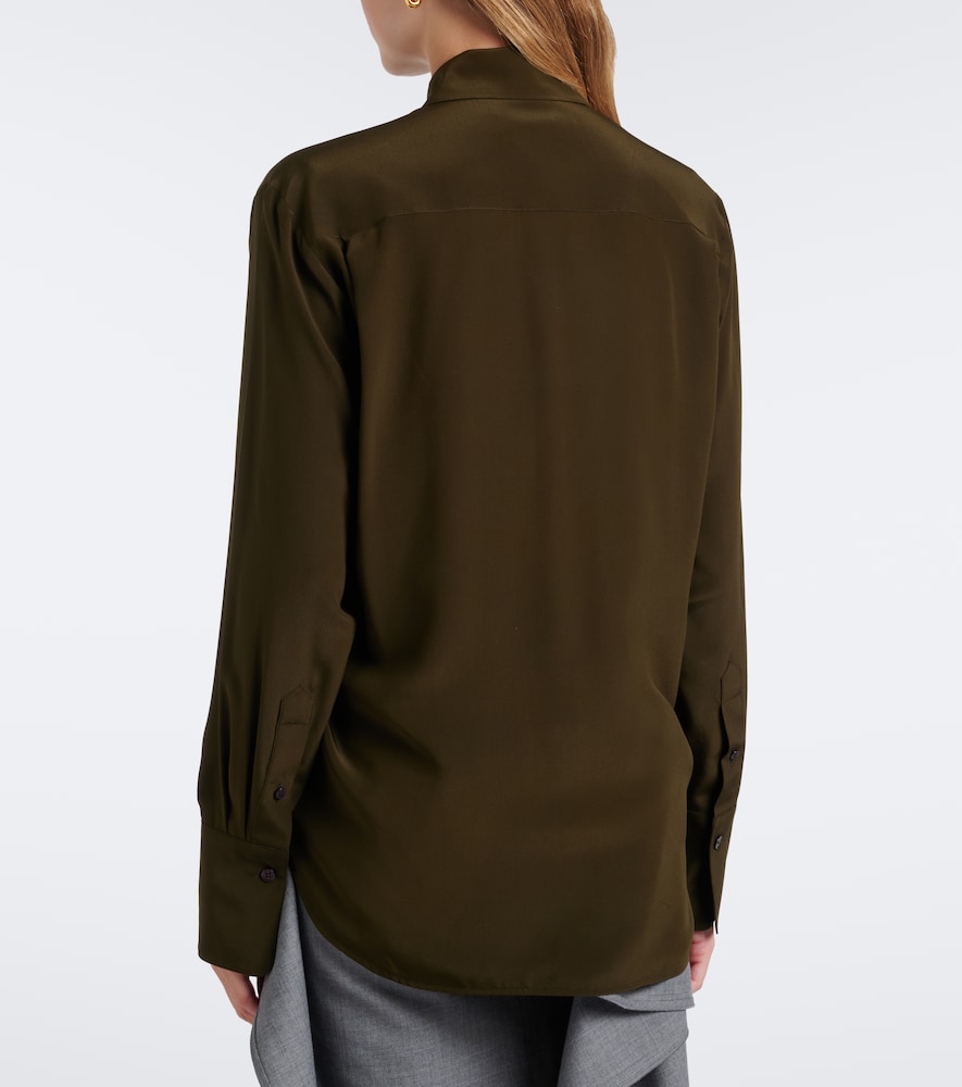 Cutout Silk Crêpe De Chine Blouse