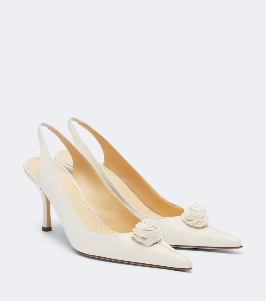 Slingback-Pumps aus Satin